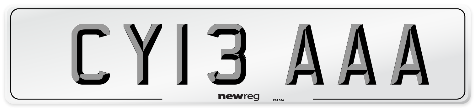 CY13 AAA Number Plate from New Reg